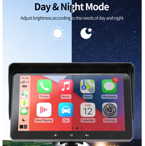 Dovox Carplay Stereo/Bluetooth Car Radio (Double Din Android Auto) - Picture 3 of 10